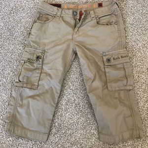 Rock Revival khaki cargo capris
